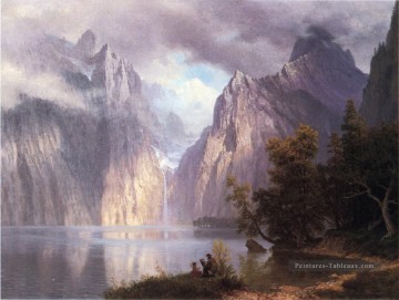 Scène dans la Sierra Nevada Albert Bierstadt Peinture à l'huile